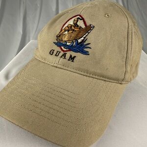 Tan Guam Embroidered Cap